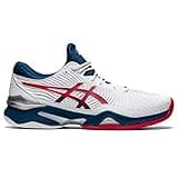 ASICS Men's Court FlyteFoam 2 Tennis Shoes, 13, White/MAKO Blue