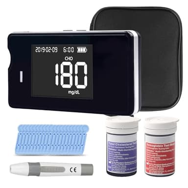 Hemoglobin Test Meter with 25 Hemoglobin Test Strips, Hemoglobin Test Kit for Home Use, Hemoglobin Tester Kits, Easy to Use