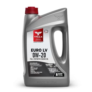 TRIAX Euro LV 0W-20 Full Synthetic European Car Engine Oil | 15K Miles | Compatible with BMW LL-12+, LL-17+, MB 229.71, VW 508.00/509.00 (5 Quart)