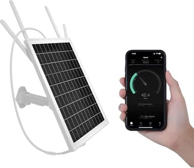 15W Solar Powered 4G LTE Modem Router, Outdoor Solar WiFi Router Signal Booster with SIM Card Slot, Solar WiFi Extender 50M WiFi Range, IP66 Waterproof, Long Endurance 24/7, 26000mAh Batteries