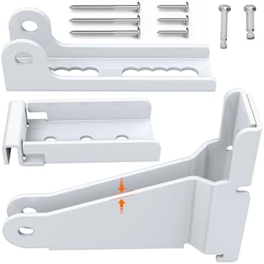 Reinforced Storm Door Closer Bracket Kit Compatible with Andersen, Emco, Larson,Pella,40201 Door Repair Kit, Screen Door Closer Replacement Part for Storm Door, White