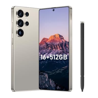 Bnjbmj I25 Ultra Flagship Killer Smartphone - Snapdragon 8 Gen 3, 16GB+512GB, Massive 6.99" FHD+ Display, 108MP+68MP Pro Cam, 7000mAh 2-Day Battery, Android 14, Includes Stylus Pen (Titanium Gray)