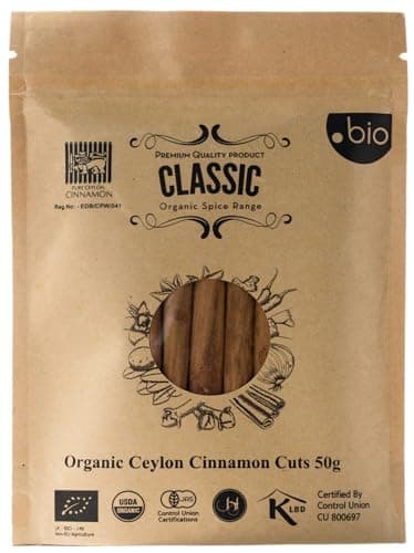 Organic Ceylon Cinnamon Sticks | USDA Certified |100% Ceylon Cinnamon | Premium Quality ALBA Grade | 3.5oz (100g) Resealable Bag