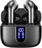 TAGRY Bluetooth Headphones True Wireless Earbuds 60H Playback LED Power Display Earphones with Wireless Charging Case IPX5 Waterproof in-Ear Ear buds with Mic for TV Smart Phone Laptop Computer Sports