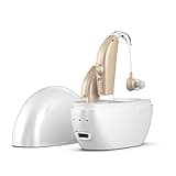 Hearing Aids Rechargeable (Pair), Hearing Amplifier for Seniors & Adults, OTC Behind-The-Ear BTE Hearing Aid, Digital PSAP Personal Sound Amplification, Volume Control & Noise Cancellation