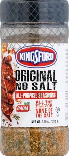 Kingsford Original No Salt All-Purpose Seasoning 4.25 oz – Bold, Savory Taste Flavor with Zero Sodium for Grilling & Roasting