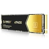 ORICO 4TB NVMe SSD PCIe 4.0- Up to 7400MB/s, M.2 2280 PCIe 4.0X4 Internal Solid State Drive, Fast Heat Dissipation, Compatible with macOS Windows for Gamers and Creators-e7400