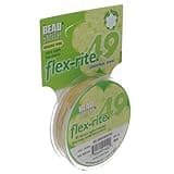 The Beadsmith Flex-Rite Wire – 49 Strand, Nylon Coated, Stainless Steel Beading Wire – Satin Gold Color, 018” Diameter, 100-foot Spool – Flexible Wire for Necklace, Bracelet and Jewelry Making