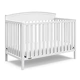Graco Benton 5-in-1 Convertible Crib (White) – GREENGUARD Gold Certified, Converts from Baby Crib to Toddler Bed, Daybed and Full-Size Bed, Fits Standard Full-Size Crib Mattress