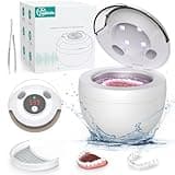 Aotuda 45kHz Ultrasonic Retainer Cleaner Machine, 200ML Denture Cleaner, 4 Modes with Digital Timer Mouth Guard Cleaner for Aligner, Night guard, Braces, Toothbrush, Jewelry and More (White)