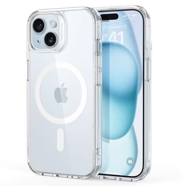 ESR for iPhone 15 Case, Compatible with MagSafe, Military-Grade Protection, Yellowing Resistant, Scratch-Resistant Back, Magnetic Phone Case for iPhone 15, Classic Series, Clear