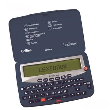 LEXiBOOK - Collins Electronic Pocket Spellchecker with Battery, Blue/White, DC753EN