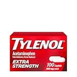 Tylenol Extra Strength Caplets with 500 mg Acetaminophen, Pain Reliever and Fever Reducer for Headache, Backache, Toothache & Minor Arthritis Pain Relief, 100 Count