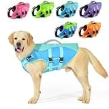 PETDSH Dog Life Jacket Large, High Flotation Dog Life Vest for Swimming Boating, Reflective Puppy Lifejacket with Superior Buoyancy and Rescue Handle, Adjustable Safety Dogs Floating Vests