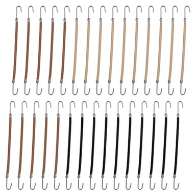 30PCS Bungee Hair Ties, Elastic Ponytail Hooks, Bungee Hair Ties with Hooks, Elastic Band Hairs Clip, Rubber Bands Holder for Long Curly Hairs, Women's Hairstyle