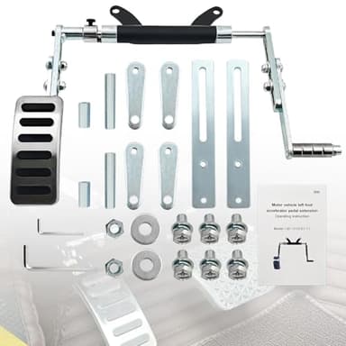 Dewinston Universal Left Foot Accelerator Pedal, Assist for Handicap Disabled Injured Stroke Drivers, Removable and Adjustable Design Compatible with Most Automatic Vehicle Models