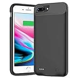 Battery Case for iPhone 6 Plus/6s Plus/7 Plus/8 Plus, 10000mAh Portable Battery Pack Rechargeable Smart Charger Case Compatible with iPhone 6 Plus/6s Plus/7 Plus/8 Plus (5.5 inch) Battery Case (Black)