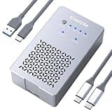 Coolpie M.2 NVME Cloner Dual-Bay Offline Clone Tool Free, CR402 10Gbps Metal Sheel NVME Duplicator with Cooling Fan, NVME SSD Cloner for NVME PCIe Size 2230/2242/2260/2280(8TB Capacity)