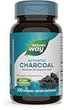 Nature's Way Activated Charcoal, Binds Unwanted Materials and Gas in the Digestive Tract*, 560 mg per 2-Capsule Serving, 100 Capsules (Packaging May Vary) - 2 Pack
