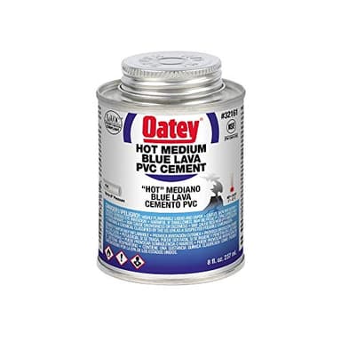 Oatey 32160, 8 OZ. PVC Blue Lava HOT Medium Bodied Cement-UP to 6" Diameter (32161)