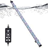 hygger Submersible LED Aquarium Light, 24W 26.8 in 24/7 Mode Fish Tank Light with 5 Rows Beads, with Timer 9 Colors and Adjustable Brightness, Full Spectrum IP68 Waterproof Light for Fish Tank 28-54in