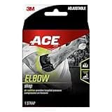 ACE Sport Tennis Elbow Strap, Adjustable, Black, 1/Pack