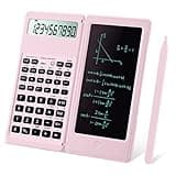 IPepul Scientific Calculators for Students, 10-Digit Large Screen, Math Calculator with Notepad, Classroom Must Haves for Middle High School Supplies & College （Pink