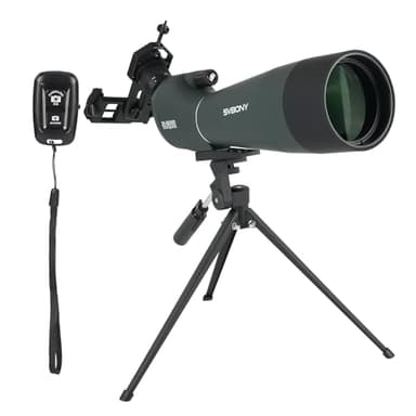 SVBONY SV28 20-60x80 Spotting Scope for Target Shooting with SA411 Remote Shutter, Long Range Spotter Scope with Phone Adapter and Tripod, HD Scope for Bird Watching, Wildlife Observation