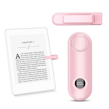 Inncarvs Remote Page Turner for Kindle Reading Accessories, Clicke for iPad iPhone Android Tablets E-Book Reading Noels, Camera Remote Shutter Selfie Controller, Pink