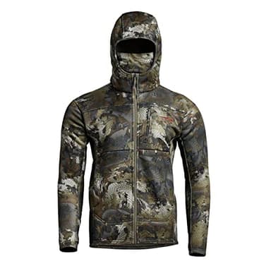 SITKA Traverse Hoodie - Breathable Heavyweight Camo Fleece Mens Sweatshirt, Optifade Waterfowl Timber, 2XL