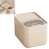 Airtight Pet Food Storage Container, Up to 30 lbs, For Dog Cat and Other Pet Food Storage Bin with Measuring Cup (White, 36x25x25cm)