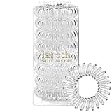 Kitsch Spiral Hair Ties for Women - Creaseless and Dent-free Coil Hair Ties | No Damage, Phone Cord Coils | Made of Flexible and Durable Plastic | 8pcs (Clear/Transparent)