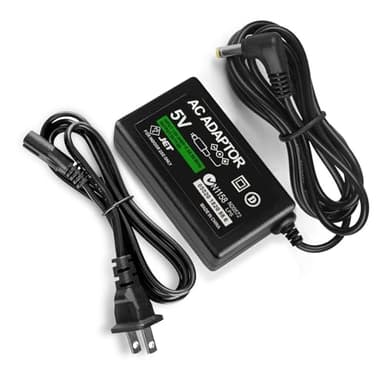 Replacement PSP Charger AC Adapter 5V Compatible with Sony PSP 1000 PSP Slim & Lite 2000 3000 PSP-110 PSP-1001 Series PSP-1001, 2001, PlayStation 3001 E-1000 L-Shape Replacement Sony Power Cord