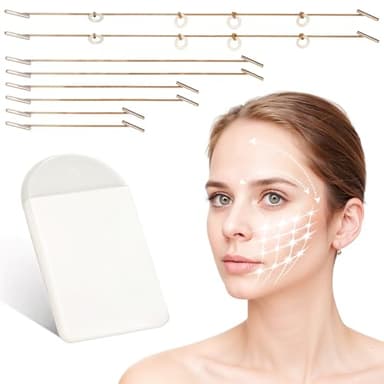 Lnngub 60 Pcs Face Lift Tape,Face Tape Lifting Invisible with 8 Strings Instant Face Tape Facelift Tape for Face Invisible Face Tapes for Lifting Sagging Skin Eyes Neck Double Chin Wrinkles