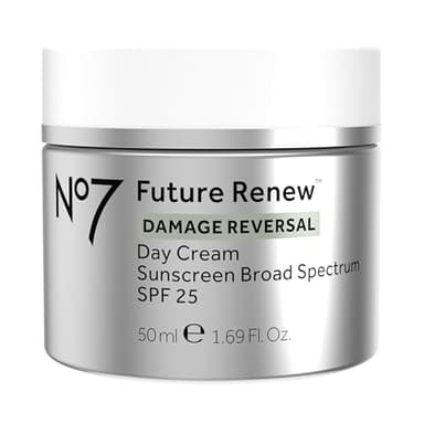 No7 Future Renew Damage Reversal Face Cream with SPF 25 - Anti Aging Face Moisturizer with Skin Firming Benefits - Formulated with Peptide Technology to Protect, Repair & Intensely Hydrate (1.69 Oz)
