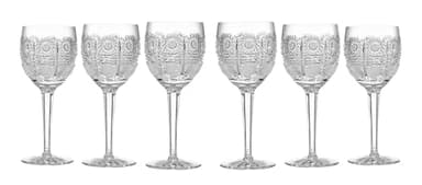 Victoria Bella Bohemian Crystal 4½ oz (135 ml) Wine Glass Set of 6, Czech Crystal, for Red and White Wine