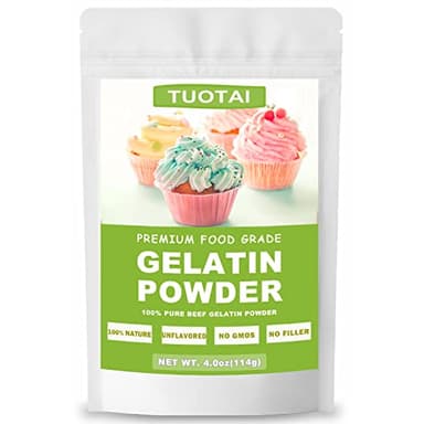 Unflavored Gelatin Powder, 4 Ounces, Food Grade Gelatin Powder for Cake, Jelly, Marshmallow and Baking Food