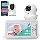 Babysense HDS2 Non-WiFi 5” HD Baby Monitor with Camera and Audio + Bonus WiFi Camera with App for Remote Viewing