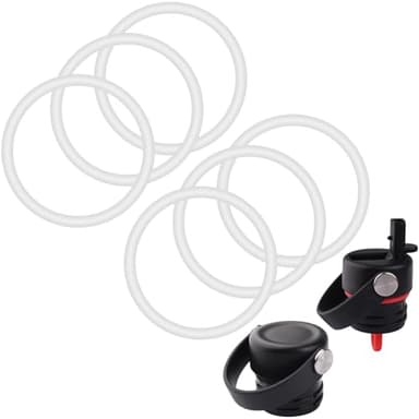 Joshey Gasket Replacement for Hydro Flask Standard Narrow Mouth Lids - 6 Pack Rubber Seal O-Ring for HydroFlask 18/21/24 oz Bottles | Leak-Proof Gasket Seal Replacement Parts