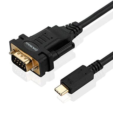 OIKWAN USB Type C to RS232 DB9 Serial Port Adapter Cable, FTDI Chipset, Supports Windows 11, 10, 8, 7 and Mac Linux