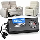 Lavolta Battery Pack for Reclining Furniture - Rechargeable Recliner Battery Pack - Universal 2-Pin Power Supply for Electric Recliners, Recliner Chair, Couch, Sofa (5200 mAh)