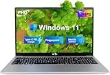 NIMO 15.6 FHD Student Laptop, Intel Pentium Quad-Core N100(Beat to i3-1115G4, Up to 3.4GHz), 8GB RAM, 256GB SSD, 2 Years Warranty, Type-C 65W Charger, Backlit Keyboard, Fingerprint, WiFi 6, Silver