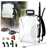 3 Gallon Battery Powered Backpack Sprayer Compatible with Dewalt 20V Battery, 55PSI Electric Garden Sprayer w/ 20V 2.0Ah Battery, 7 Nozzles, 2 Wands, Backpack Weed Sprayer for Lawn, Garden, Cleaning