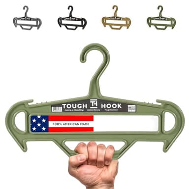 Tough Hanger XL - A Beast of a Hook – American Made ABS Resin, X-Large | Police Gear, Scuba Gear & Dive BCD – 180-lb Cap Wetsuit DuraResin with Built in Carry Handle,The Indestructible Hanger,1 Gray