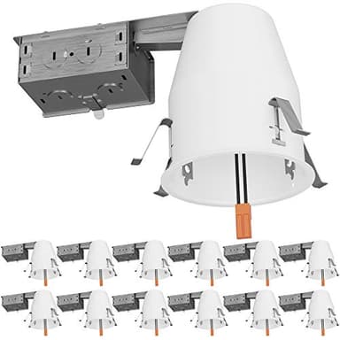 Sunco 12 Pack 4 Inch Recessed Lighting Housing Can, Remodel Air Tight Ceiling Cans, 120-277V,Hard Wired, TP24 Connector Included, Easy Install, IC Rated UL