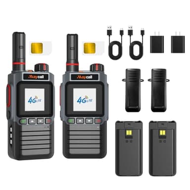 Lifetime Free Globa Talkies with SIM Cards Long Range Walkie Talkies 4G LTE POC Radio Dual SIM 3000 Mile Range Walkie Talkie 3000mAh Battery with Flashlight (MC-368)