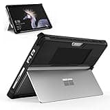 MoKo Case Fit Microsoft Surface Pro 7 / Pro 6 / Pro 5 / Pro 2017 / Pro 4 / Pro LTE, All-in-One Protective Rugged Cover Case with Pen Holder, Hand Strap, Compatible with Type Cover Keyboard, Black