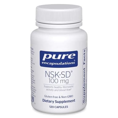 Pure Encapsulations NSK-SD - 100 mg Nattokinase - for Normal Blood Circulation - Supports Fibrinolytic Activity* - Gluten Free & Non-GMO - 120 Capsules