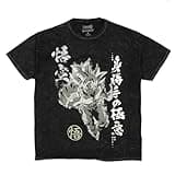 Dragon Ball Z Men's Super Goku Metallic Foil Design Mineral Washed Adult Short Sleeve T-Shirt (X-Small)