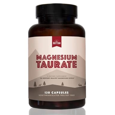 Magnesium Taurate 750mg (150mg Elemental Magnesium) – 120 Vegetarian Capsules – High-Absorption Magnesium Taurate Supplement for Heart, Muscle, and Nerve Support – Non-GMO, Gluten-Free, Made in USA
